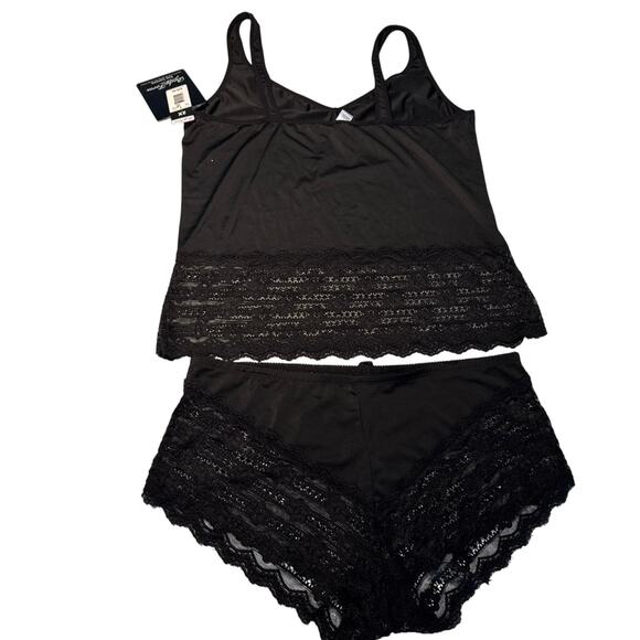 Body Form Fine Lingerie NWT MSRP $30 black two piece camisole and panties. - Picture 6 of 7